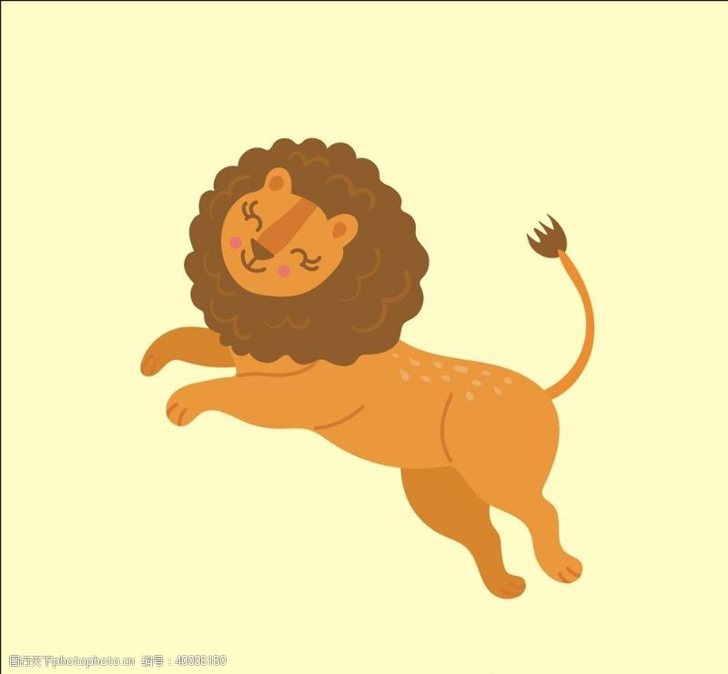 手绘狮子狮子图片