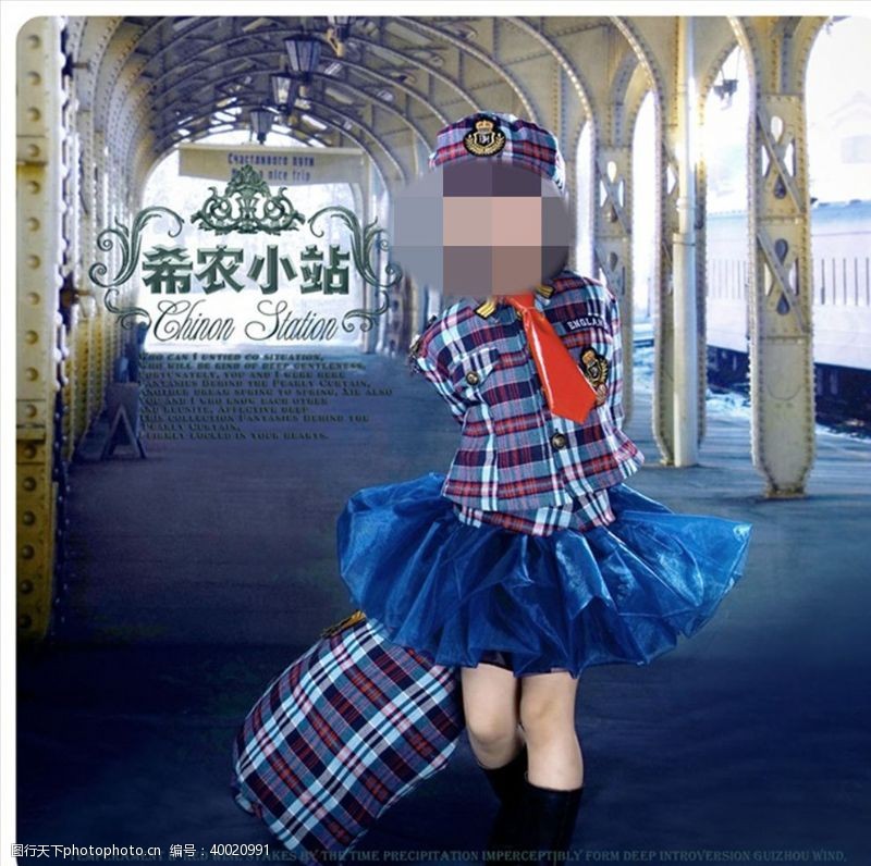 儿童摄影模版西农小站周岁纪念册PSD模板图片