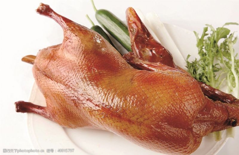 烤鸭美食北京果木烤鸭图片