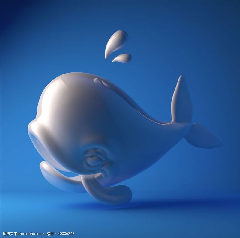 方形C4D模型鲸鱼图片