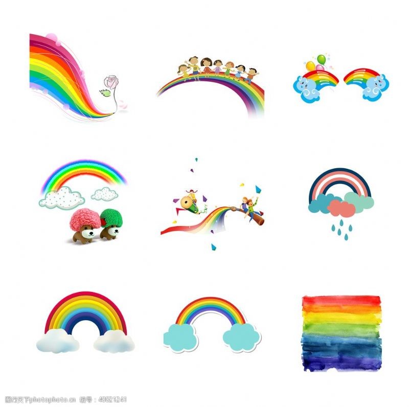 六一儿童节彩虹图片