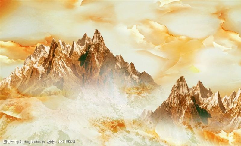 玉石大理石山峰图片