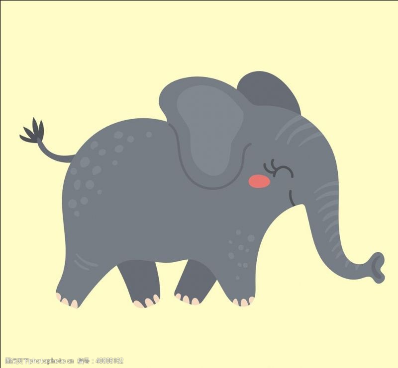 卡通非洲动物大象图片