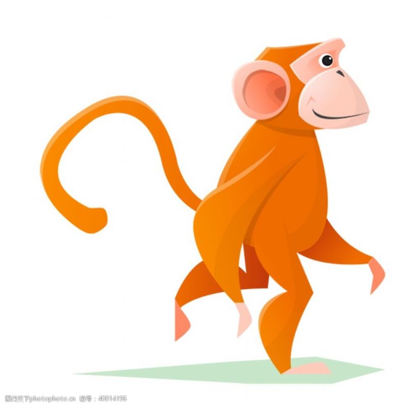 卡通猴猴子插画图片