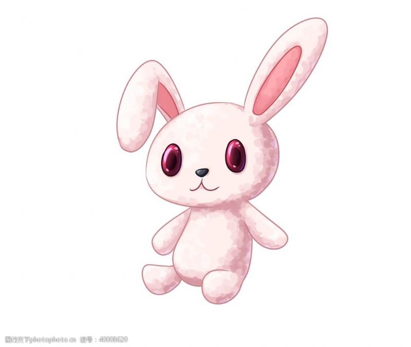 小白兔可爱手绘兔子图片