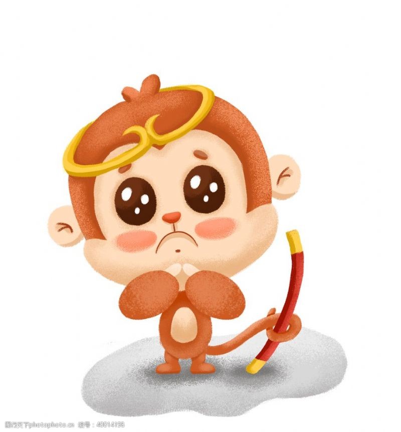 卡通插画可爱小猴子插画我错了图片