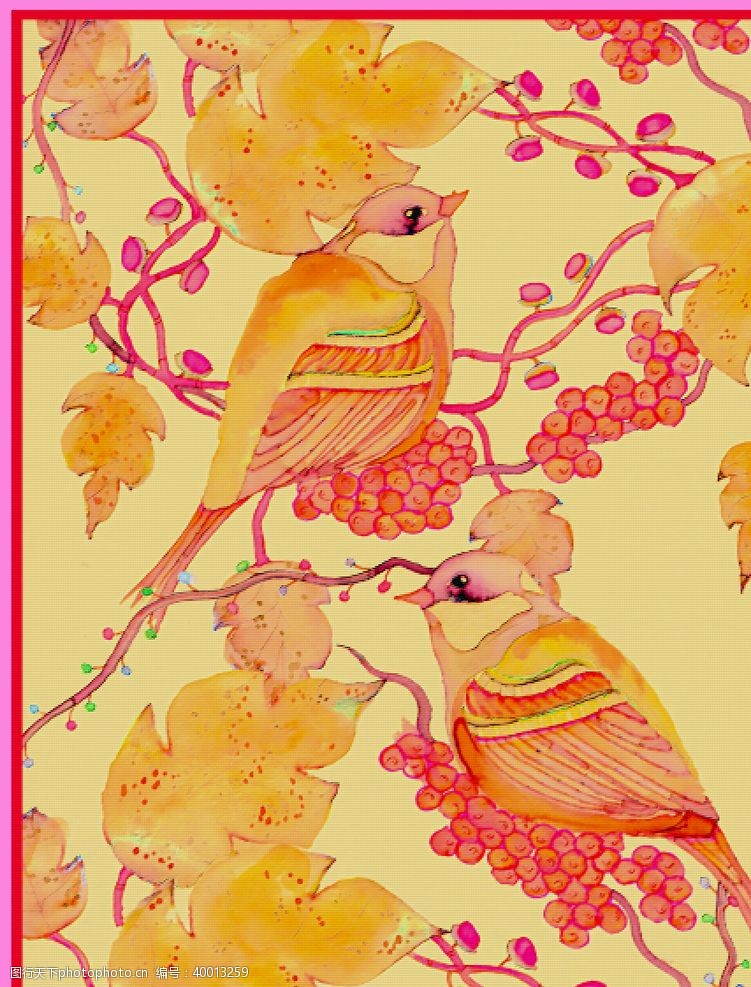 茶文化设计鸟图片