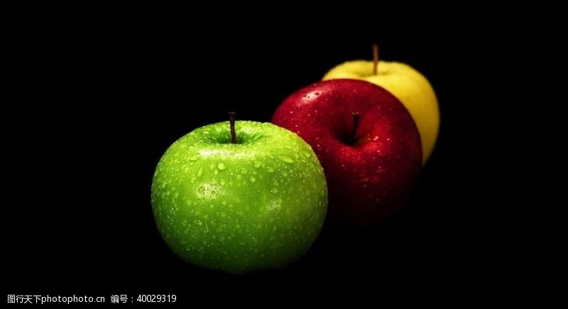健康食物青苹果和红苹果图片
