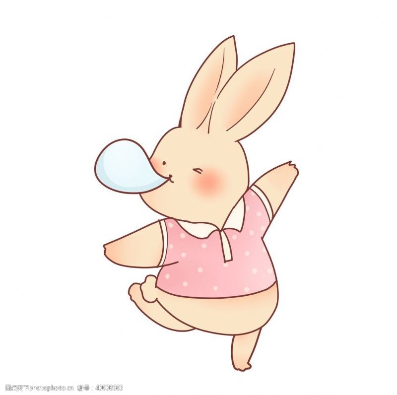 小白兔手绘卡通兔子图片