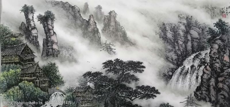 苏州山水张家界群峰图片
