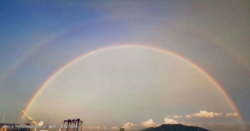 雨后珠海双彩虹图片