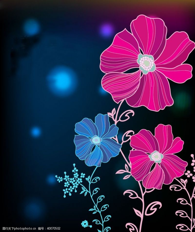 花卉花纹彩绘花图片