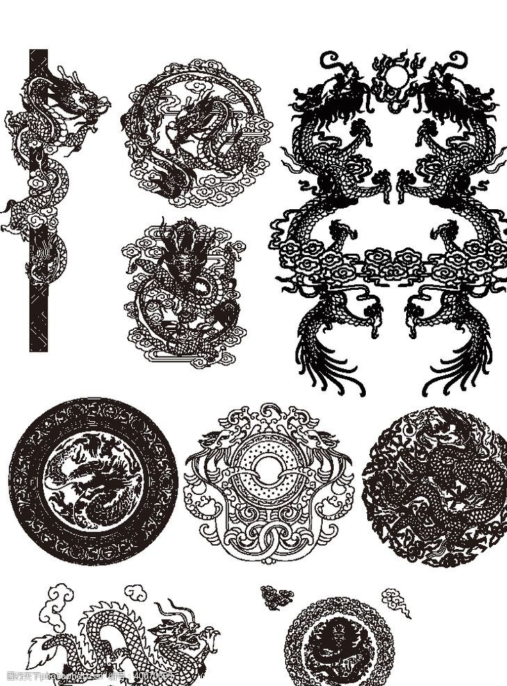 美丽中国龙纹传统纹样图片