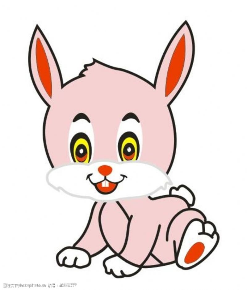 粉色矢量图兔子图片