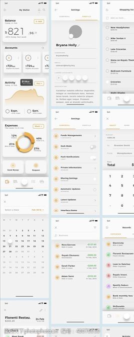 手机appxd数据黄色UI设计首页数据页图片