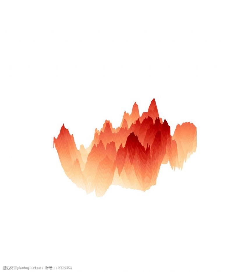 抽象山水画抽象山峰图片