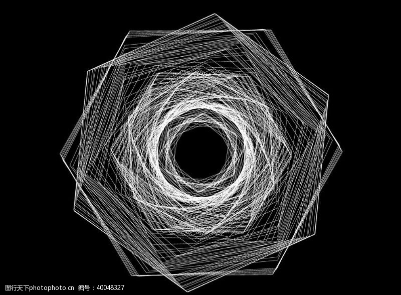 科幻元素高级黑白立体几何图片