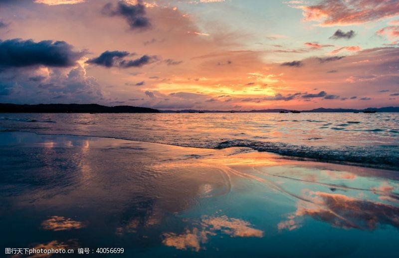 水波海岸风景图片