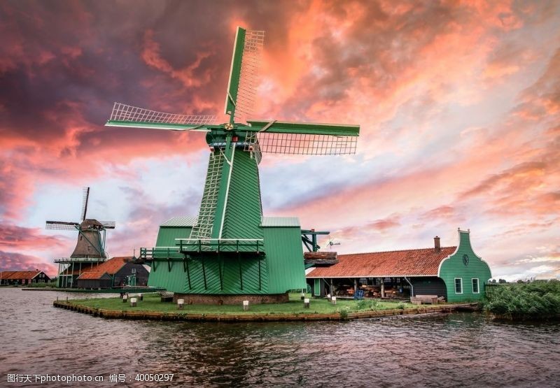 海岛荷兰风光图片