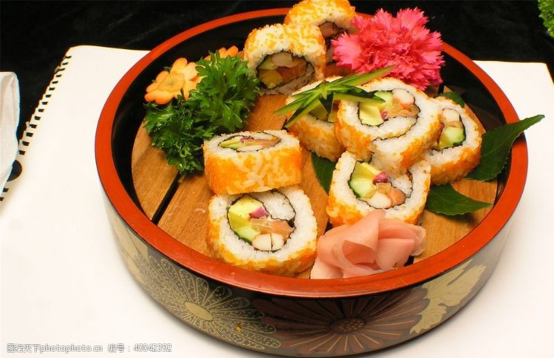 寿司高清摄影加州寿司卷图片