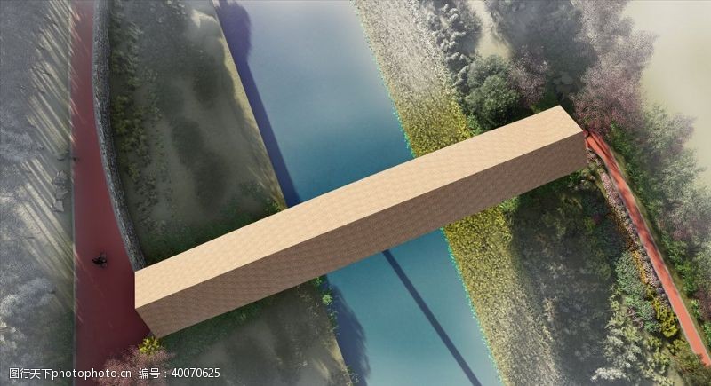 竹景观桥效果图图片
