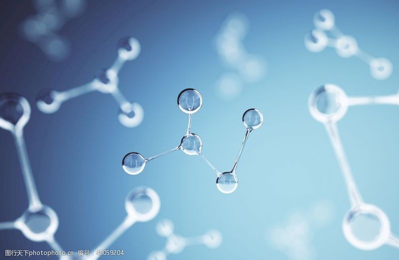 玻璃花纹具有水分子的抽象背景图片