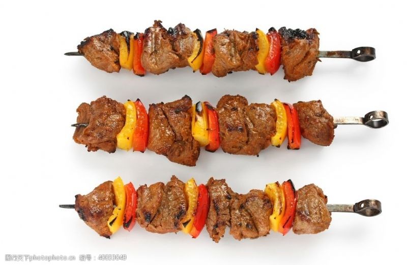 撸串烤肉串图片