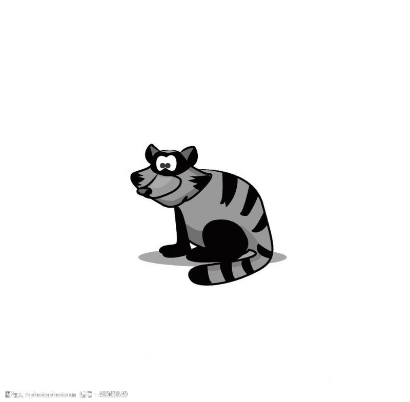 卡通动物图卡通小浣熊图片