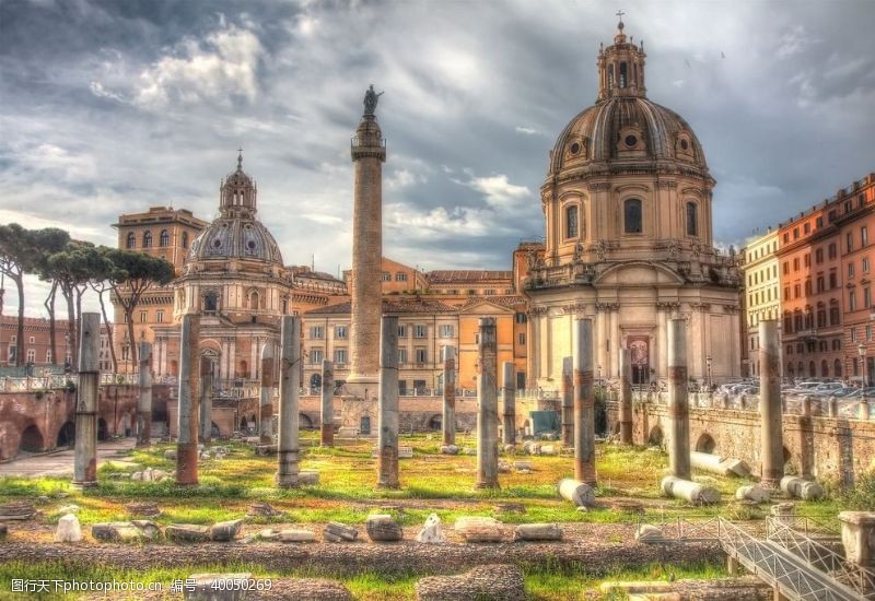 欧式建筑罗马柱图片