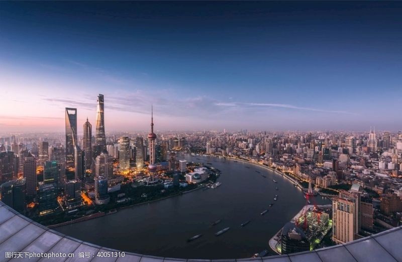 东方明珠上海城市全景图片