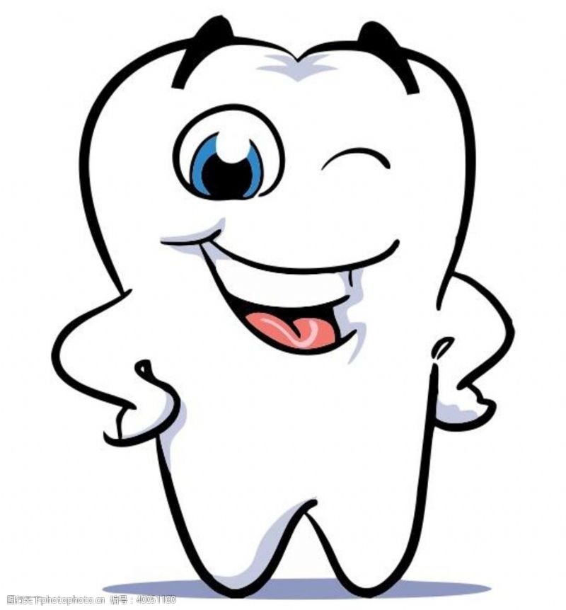 牙医口腔矢量卡通牙齿图片