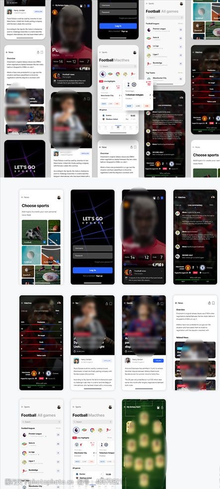 手机appxd体育新闻蓝色UI设计首页搜图片