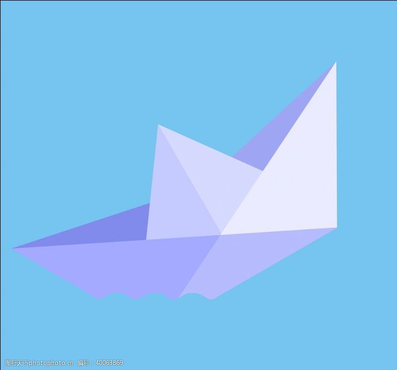 划船纸船折纸图片
