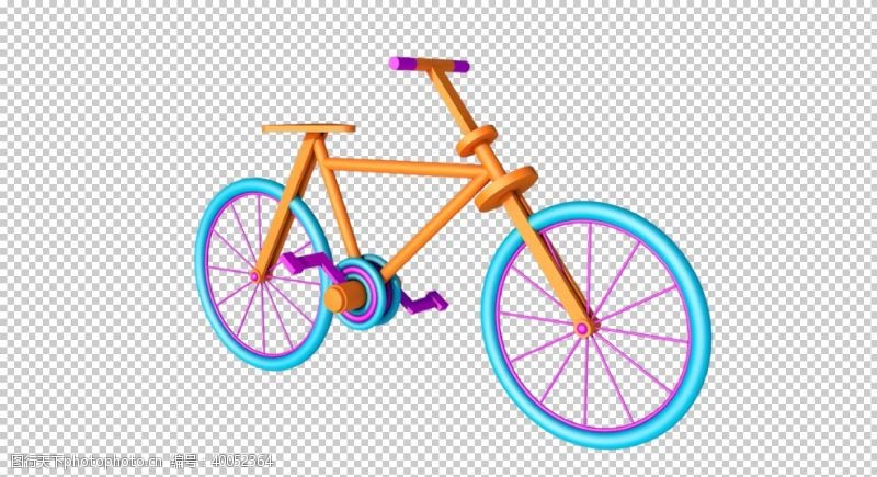 3d作品自行车练习png图片