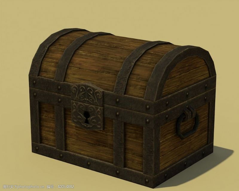 游戏宝箱C4D模型宝箱木盒宝藏图片