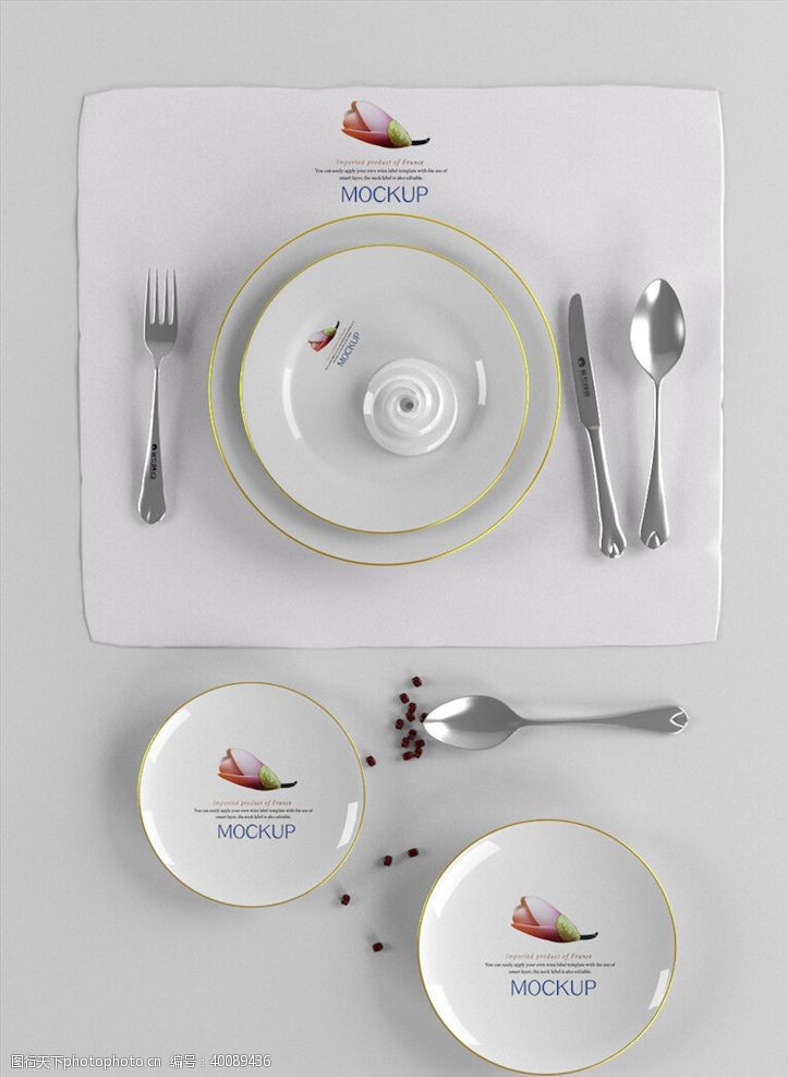 logo模板餐具样机图片