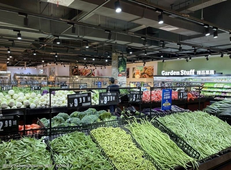 蔬菜区超市生鲜区图片