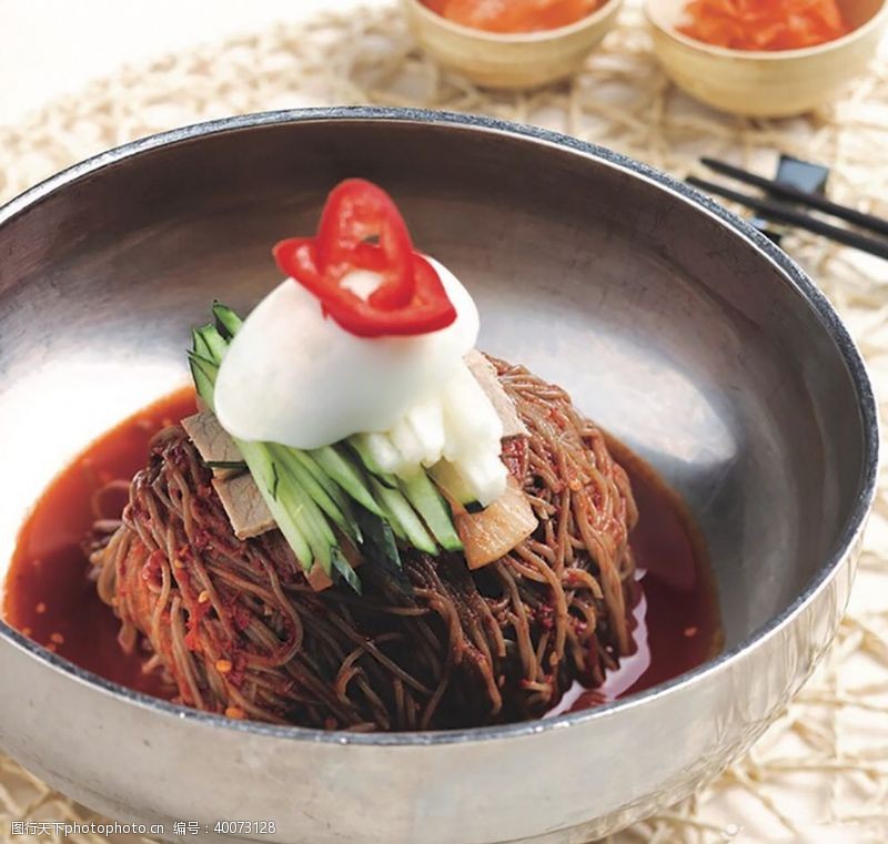 韩国菜单素材朝鲜冷面图片