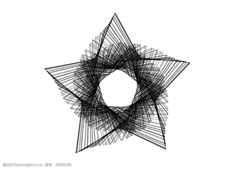 炫酷线条高级黑白立体几何图片