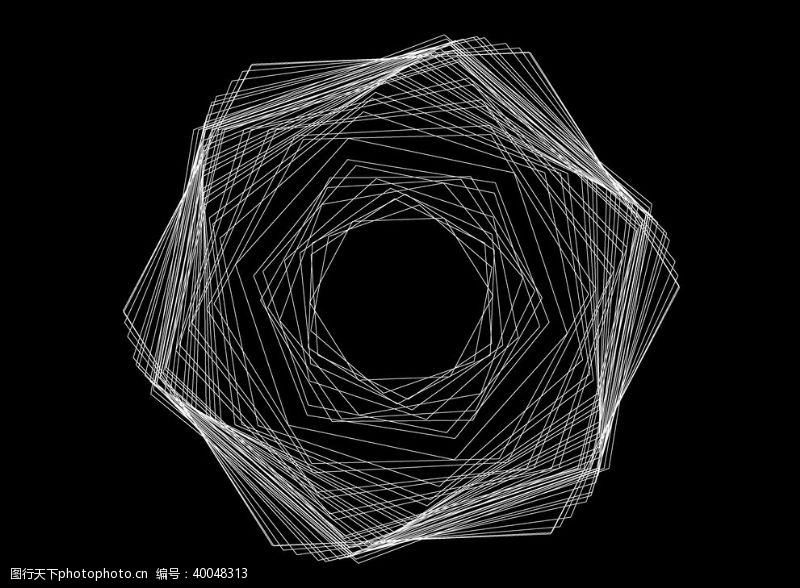 规则线条高级黑白立体几何图片