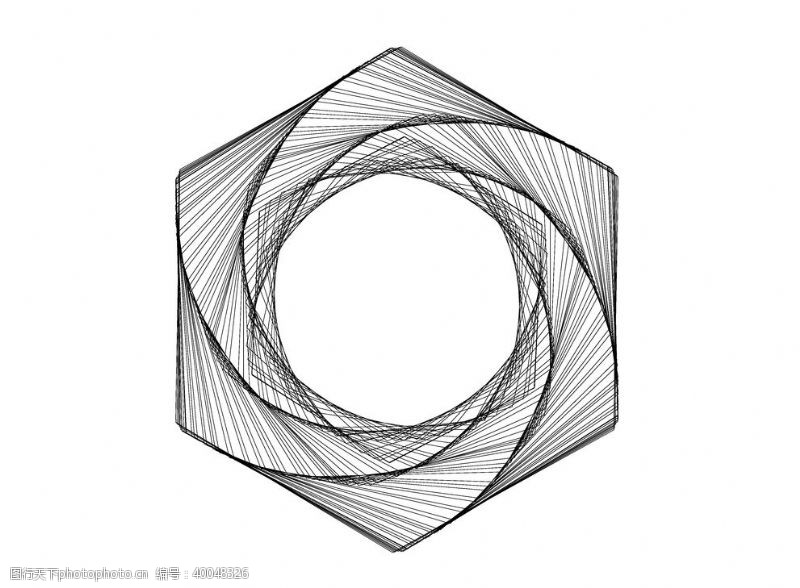 炫酷线条高级黑白立体几何图片