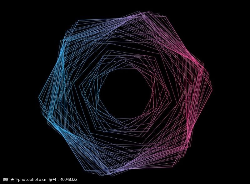 科幻元素高级渐变立体几何图片