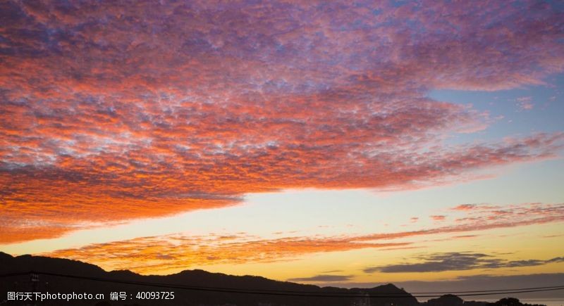 晚霞夕阳火烧云图片