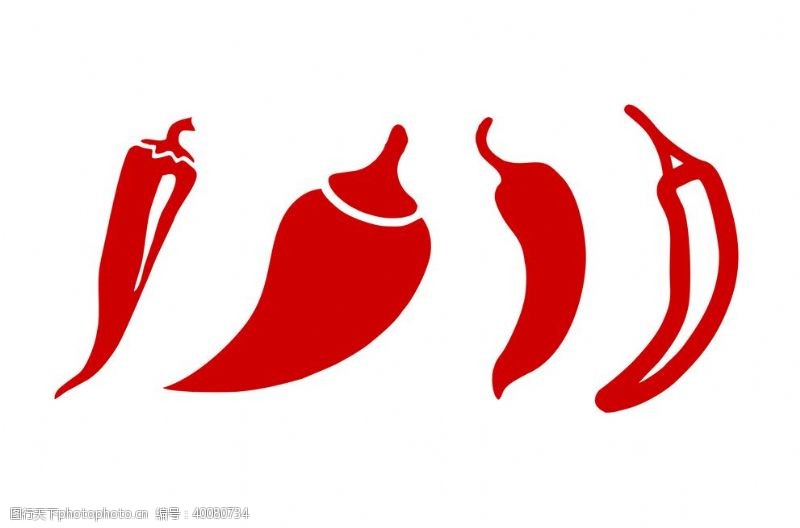 卡通食物辣椒矢量图图片