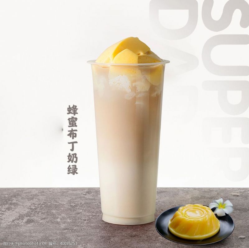 蜜蜂奶茶店海报图片