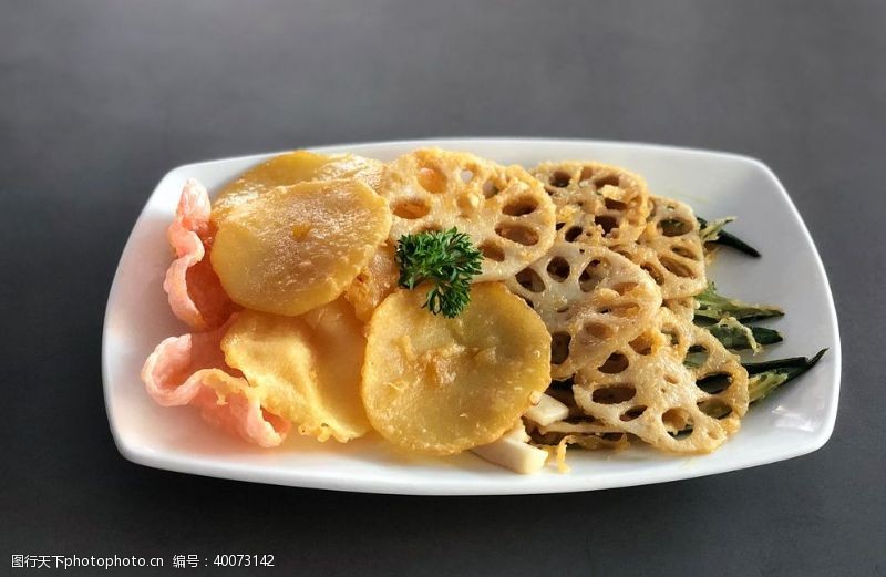 韩国菜单素材蔬菜天妇罗韩餐图片