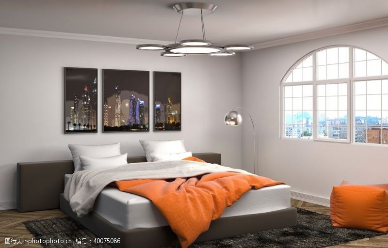 北欧风格卧室客房图片