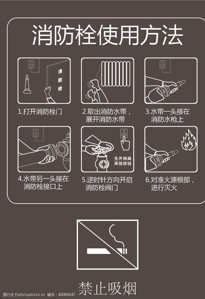 禁烟消防栓指示牌图片