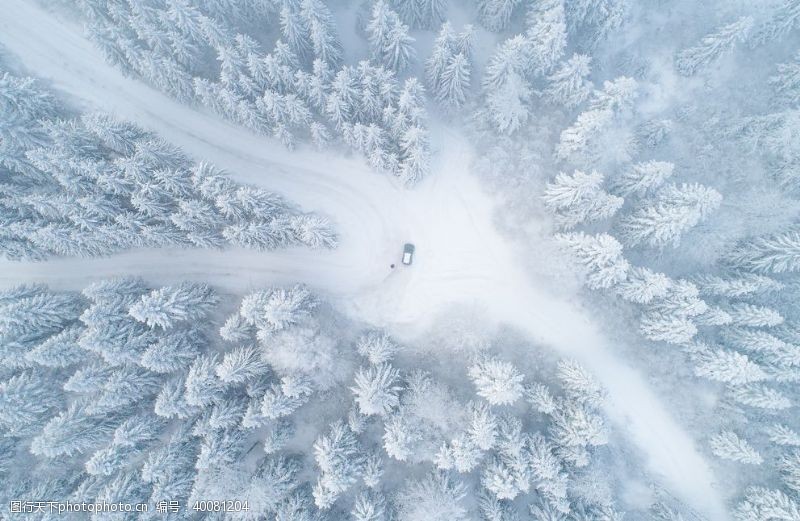 积木雪景图片