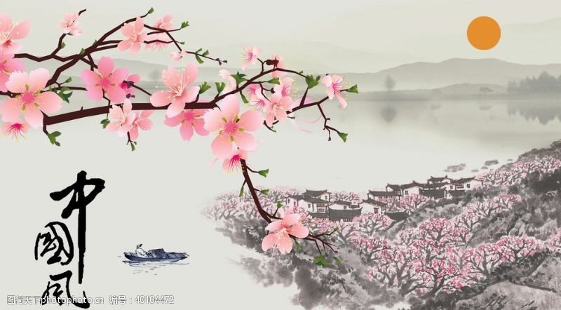 中国风桃花图片